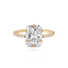 Load image into Gallery viewer, Six Prong Diamond Pave Engagement Ring