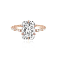 Load image into Gallery viewer, Six Prong Diamond Pave Engagement Ring