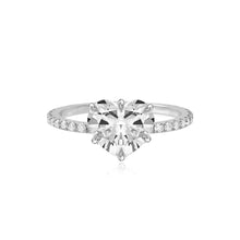 Load image into Gallery viewer, Six Prong Diamond Pave Engagement Ring