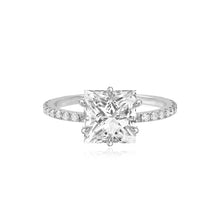Load image into Gallery viewer, Six Prong Diamond Pave Engagement Ring