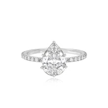 Load image into Gallery viewer, Six Prong Diamond Pave Engagement Ring