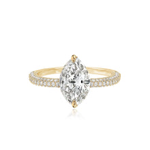 Load image into Gallery viewer, Large Valencia Diamond Shape Engagement Pave Ring