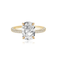 Load image into Gallery viewer, Large Valencia Diamond Shape Engagement Pave Ring