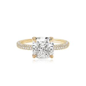 Dome Pave Diamond Engagement Ring