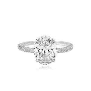 Dome Pave Diamond Engagement Ring