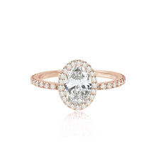 Load image into Gallery viewer, Pave Bezel Engagement Ring