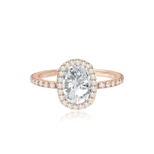 Load image into Gallery viewer, Diamond Pave Bezel Engagement Ring