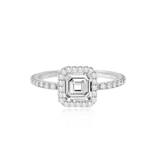 Load image into Gallery viewer, Diamond Pave Bezel Engagement Ring