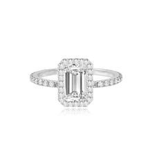 Load image into Gallery viewer, Diamond Pave Bezel Engagement Ring