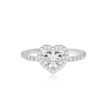Load image into Gallery viewer, Diamond Pave Bezel Engagement Ring