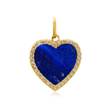 Load image into Gallery viewer, Medium Pave Outline Stone Heart Charm
