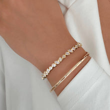 Load image into Gallery viewer, Multi Shape Bezel White Topaz Bangle