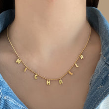 Load image into Gallery viewer, Dangling Gold Name Ball Necklace