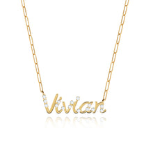 Load image into Gallery viewer, Scattered Diamonds Name Necklace