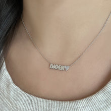 Load image into Gallery viewer, Cutout Gold Name & Pave Charm Necklace