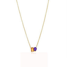 Load image into Gallery viewer, Petite Two Gemstone Necklace

