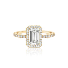 Load image into Gallery viewer, Diamond Pave Bezel Engagement Ring
