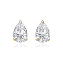 Load image into Gallery viewer, Pear Diamond Studs