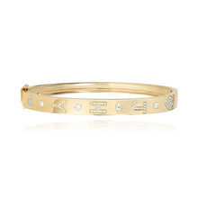 Load image into Gallery viewer, Make It Personal Bangle in 14k gold, personalized jewelry with elegant fine gold detail.
