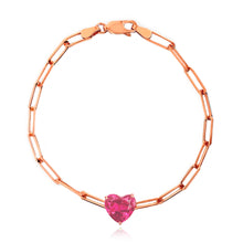 Load image into Gallery viewer, Semi Precious Gemstone Paperclip Bracelet