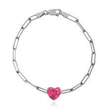 Load image into Gallery viewer, Semi Precious Gemstone Paperclip Bracelet