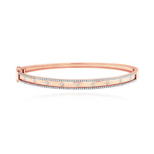 Load image into Gallery viewer, Border Pave Diamond Bangle