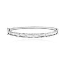 Load image into Gallery viewer, Border Pave Diamond Bangle