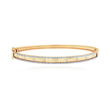 Load image into Gallery viewer, Border Pave Diamond Bangle
