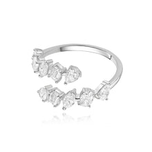 Load image into Gallery viewer, Multi Shape Diamond Swirl Ring