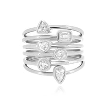 Load image into Gallery viewer, Multi Lines Bezel Diamonds Ring
