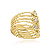 Load image into Gallery viewer, Multi Lines Bezel Diamonds Ring