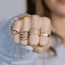 Load image into Gallery viewer, Petite Solitaire Diamond Dome Ring