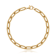 Load image into Gallery viewer, Rounded Paperclip Chain Bracelet—sleek rounded links in a refined design, ideal for everyday style and affordable luxury jewelry