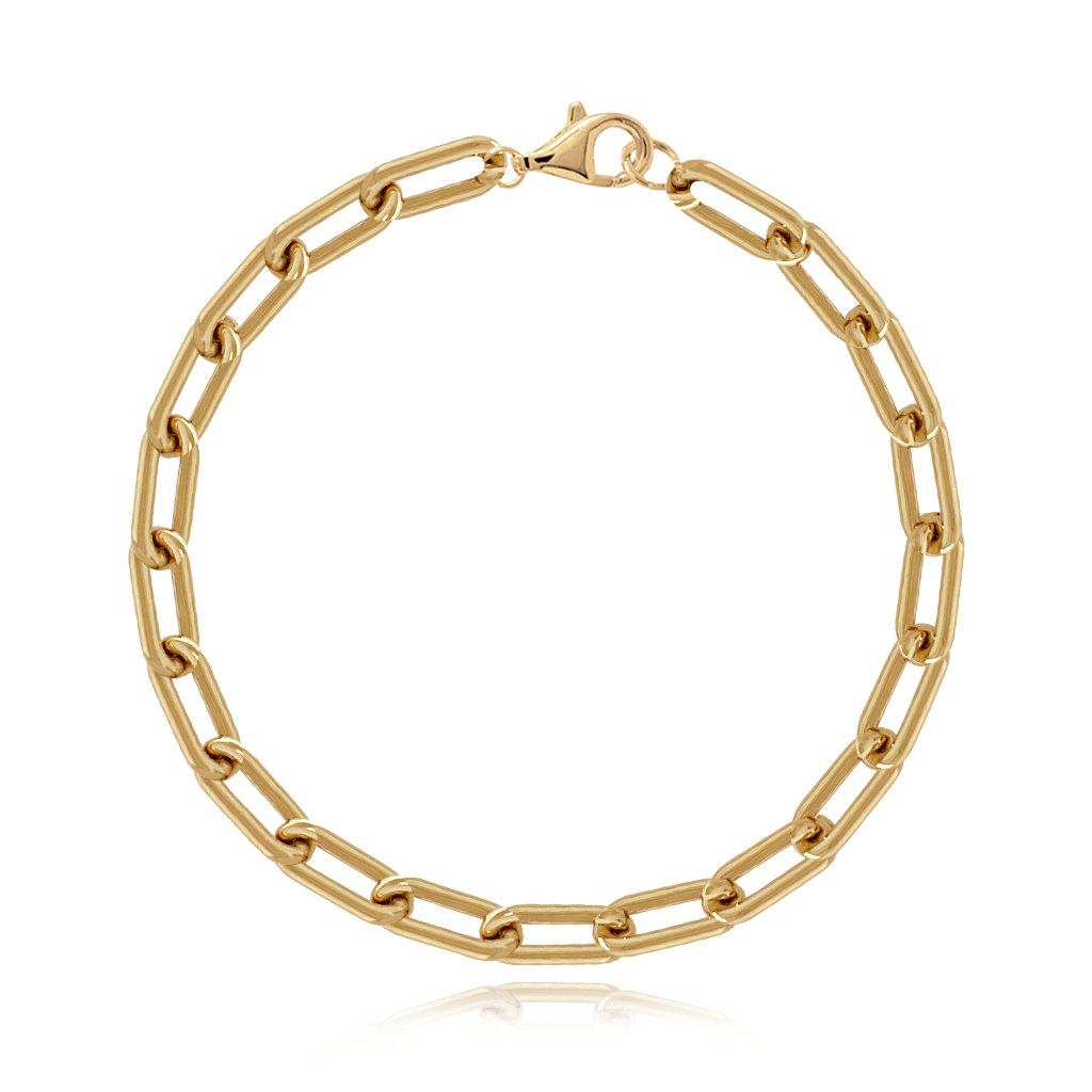 Rounded Paperclip Chain Bracelet Alev Jewelry