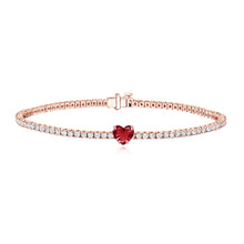 Load image into Gallery viewer, Tennis Bracelet with Solitaire Gemstone