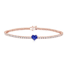 Load image into Gallery viewer, Tennis Bracelet with Solitaire Gemstone