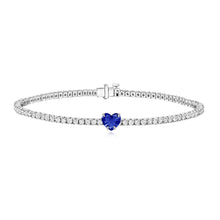 Load image into Gallery viewer, Tennis Bracelet with Solitaire Gemstone