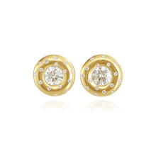 Load image into Gallery viewer, Dome Cloud Scattered Diamonds Earrings
