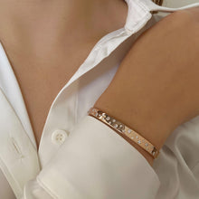 Load image into Gallery viewer, Scattered Diamonds Gold Bangle