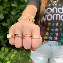 Load image into Gallery viewer, Signet Pave Initial Ring