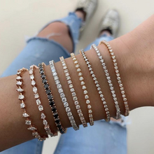 Load image into Gallery viewer, Horizontal Multi Shape Diamond Tennis Bracelet