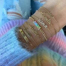 Load image into Gallery viewer, Cutout Gold Name Bracelet