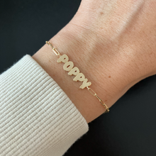 Load image into Gallery viewer, Cutout Gold Name Bracelet