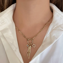 Load image into Gallery viewer, Diamond Pave Outline Map of Israel