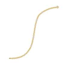 Load image into Gallery viewer, Seven Heart Diamond Golden Bracelet
