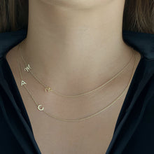 Load image into Gallery viewer, Side Initial Gold Necklace