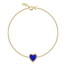 Load image into Gallery viewer, Small Fluted Outline Stone Heart Bracelet