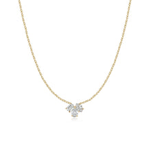 Load image into Gallery viewer, Small Multi Shape Three Diamond Necklace