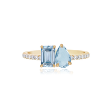 Load image into Gallery viewer, Small Two-Gemstones Ring