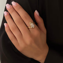 Load image into Gallery viewer, Solitaire Lab Diamond Wave Wrap Ring